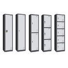 School Office Hospital Storage Metal Lockers Four Doors Plastic Handles