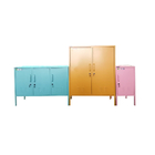 Colorful Bedroom Metal Home Storage Furniture Small Metal Storage Cabinet 4 Feet