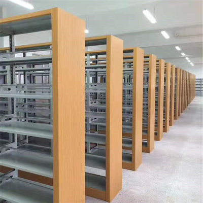 Wooden Frame 2.0mm Library Steel Rack 950mm Width Metal Storage Rack