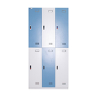 Commercial H1850mm 6 Door Steel Locker Cabinet Metal Gym Locker