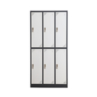 Metal Clothing Storage Wardrobe 6 Door Steel Locker For Office Filling Cabinet