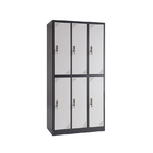 Metal Clothing Storage Wardrobe 6 Door Steel Locker For Office Filling Cabinet