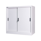 Home Furniture Design Book Cabinet Sliding Door Cabinet with 2layers